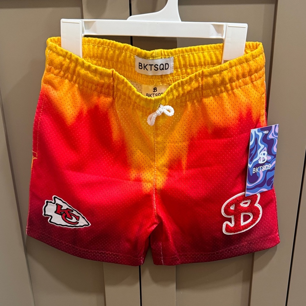 Kids Red and Yellow Gradient Shorts
